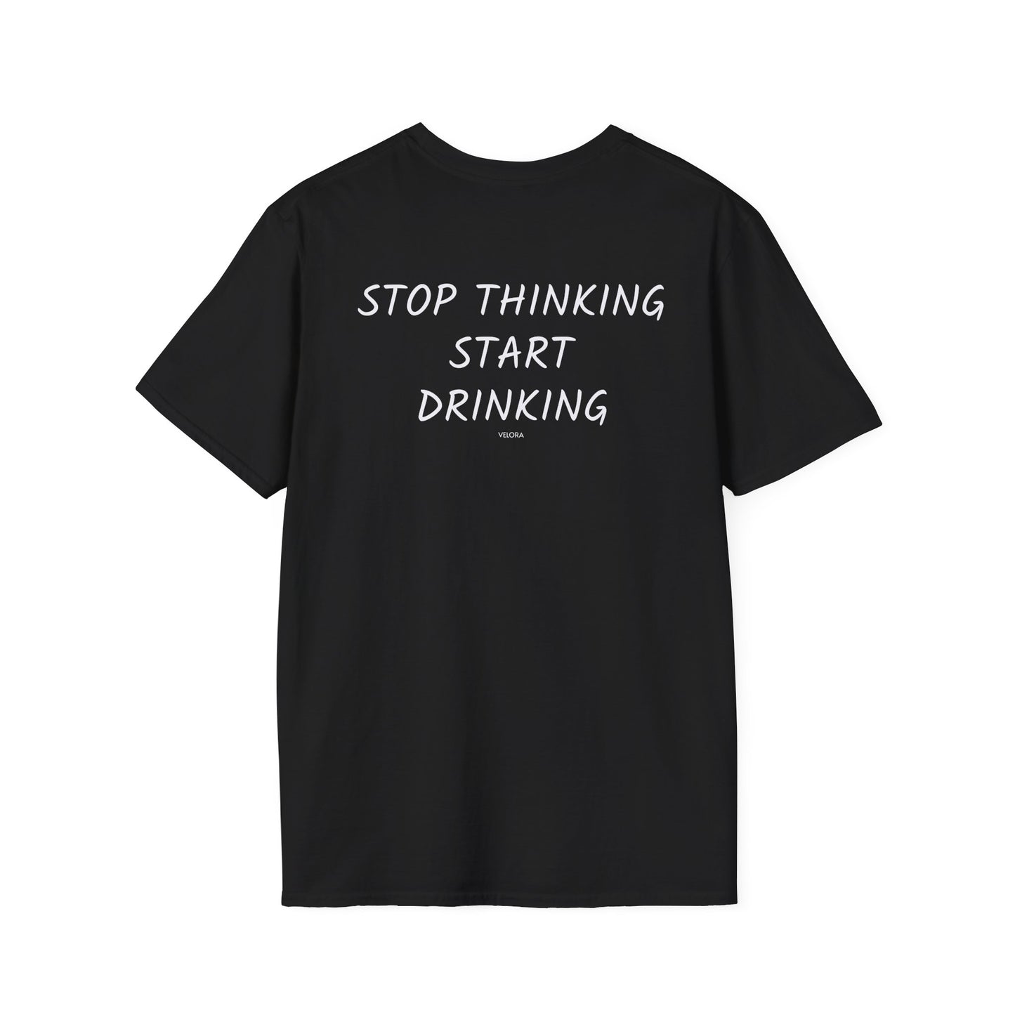 Men's T-Shirt 'Stop thinking start drinking'