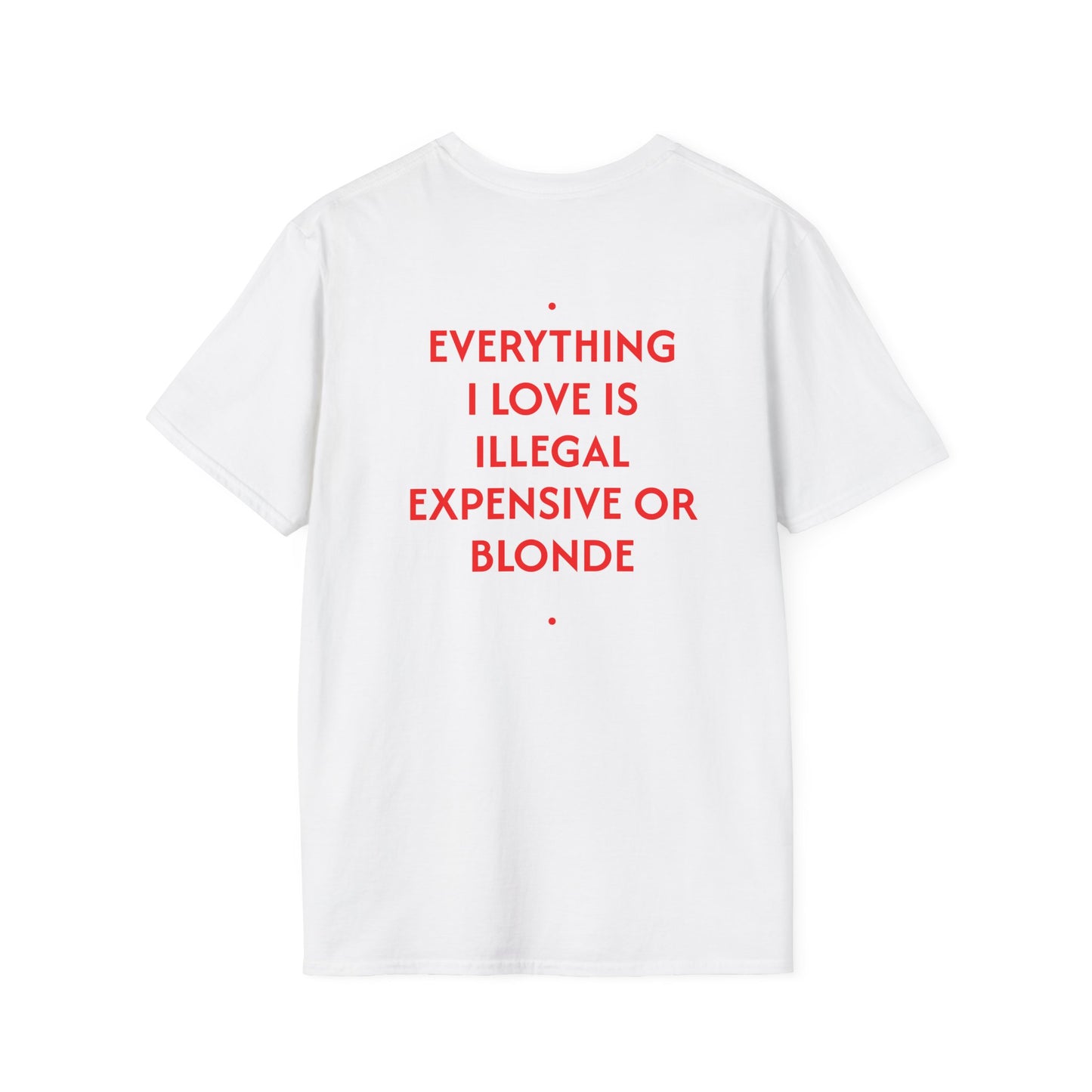 Aesthetic T-Shirt 'Everything I Love Is Illegal , Expensive or Blonde'